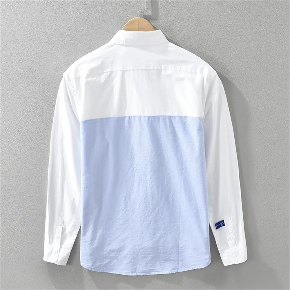 Autumn Men's Shirt Long Sleeve Japanese Style Shirts for Men Casual Tops Spring Mens