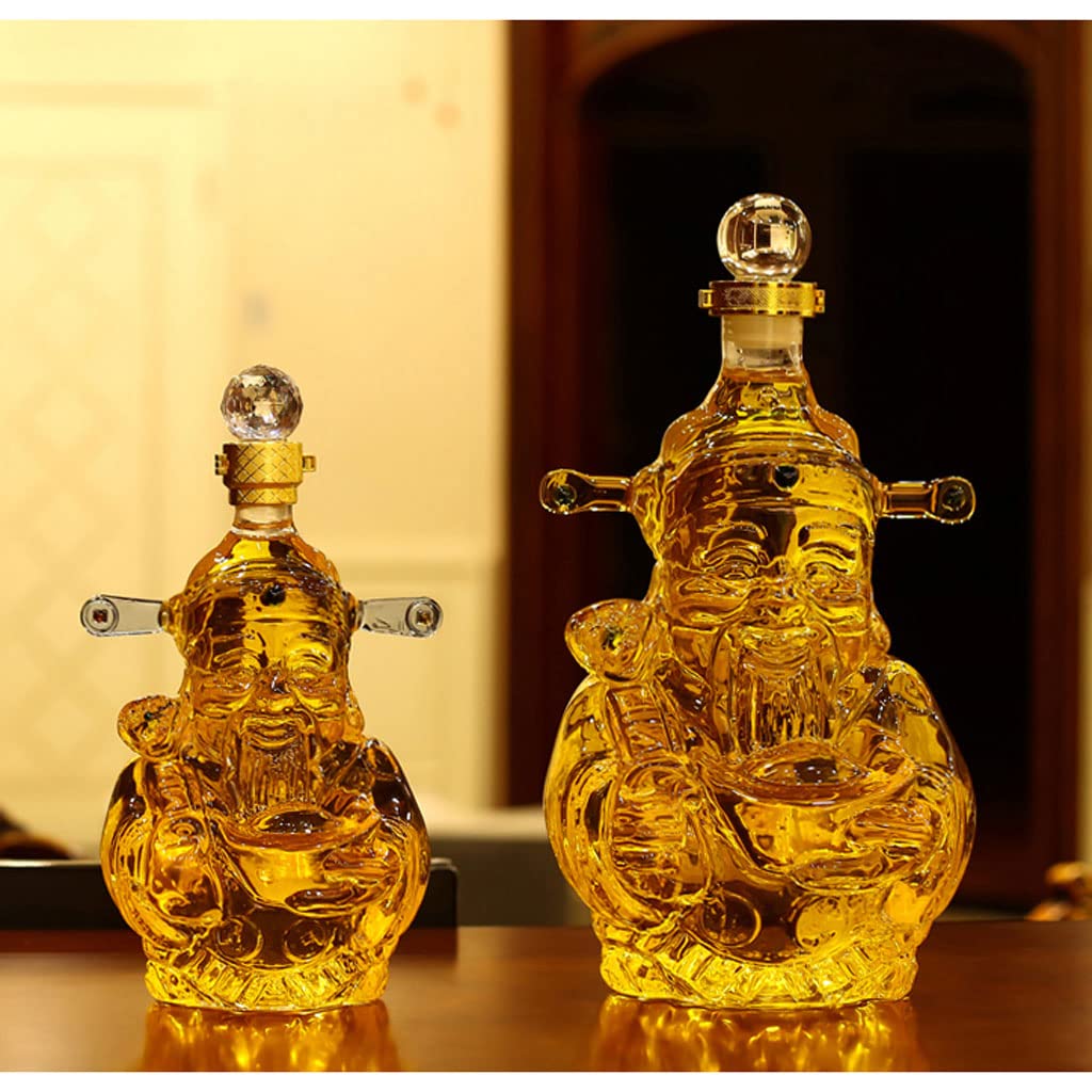 Decantatore, Decanter for liquore e whisky Folklore cinese Dio della ricchezza(250ml)