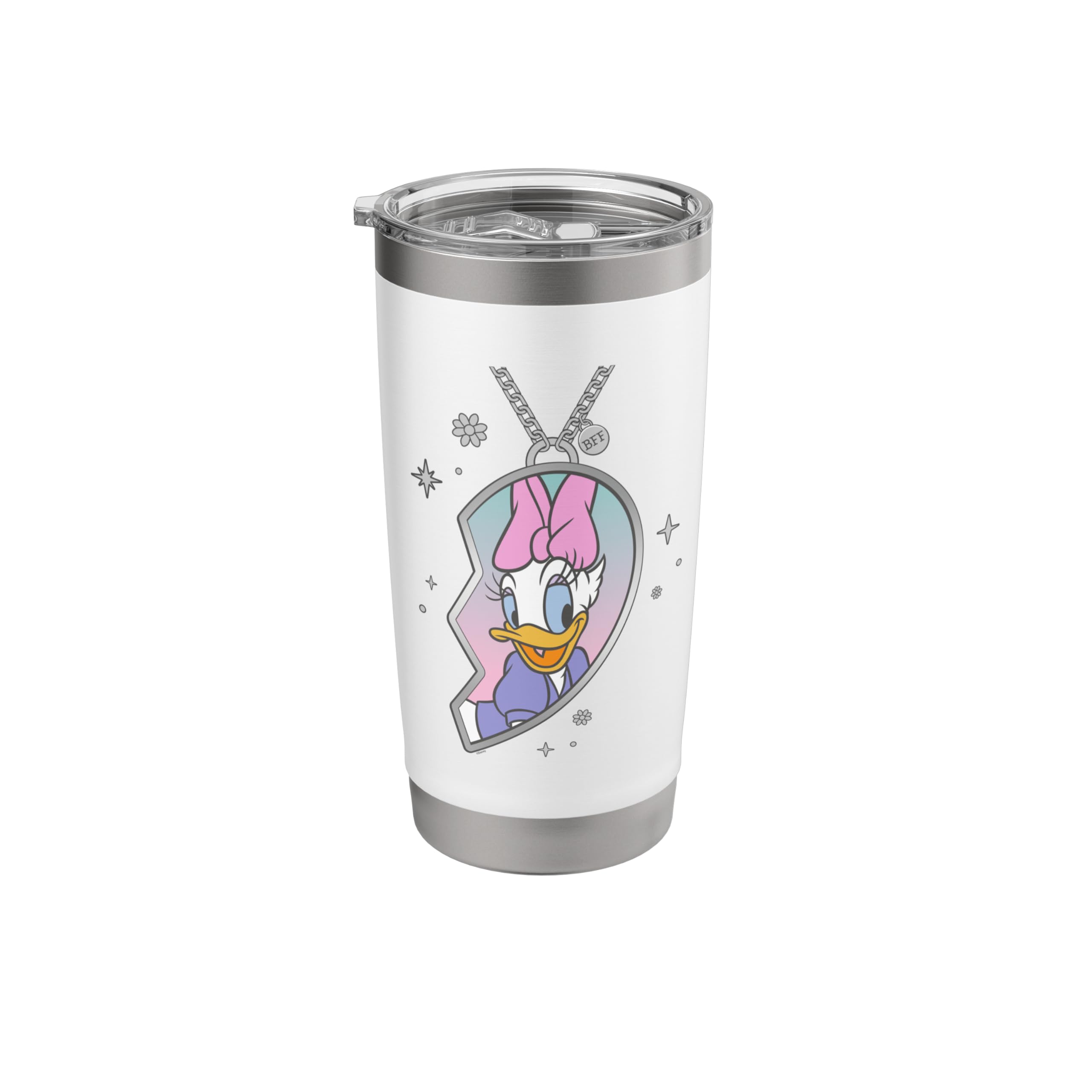 Disney BFF Best Friends Matching Heart Necklace Daisy Duck Stainless Steel Insulated Tumbler
