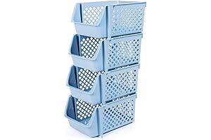 Stackable, Plastic Toy Organizer with Ample Space