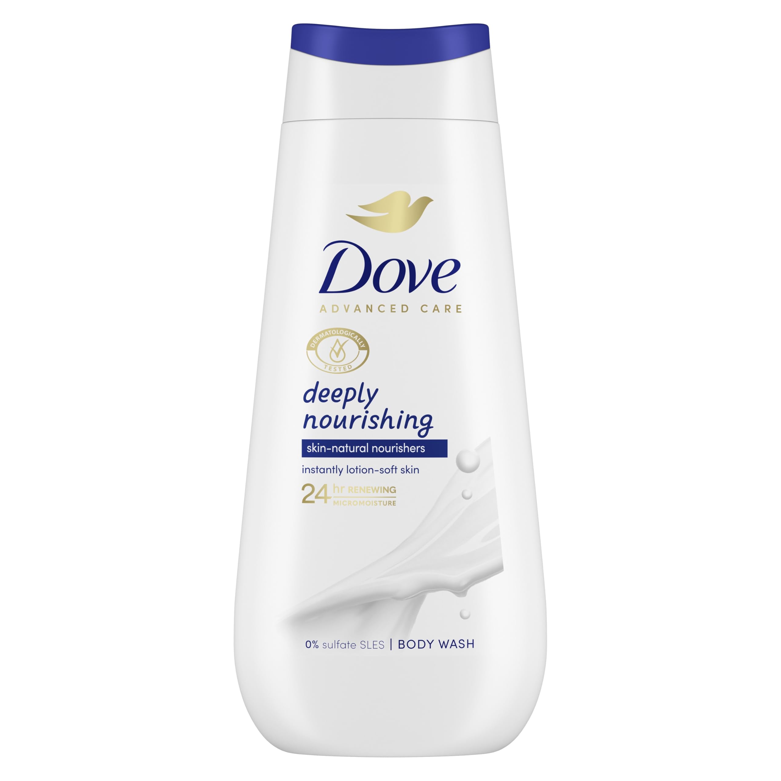 Dove Advanced Care Deeply Nourishing Body Wash body cleanser with skin-natural nutrients for instantly lotion-soft skin 225 ml