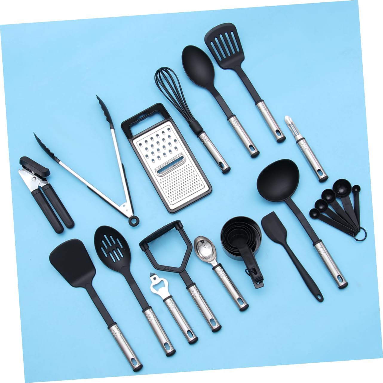 Zerodeko Non-stick Cookware Set Piece Stainless Steel Kitchen Utensil Set Non-stick Utensils for Easy Cooking