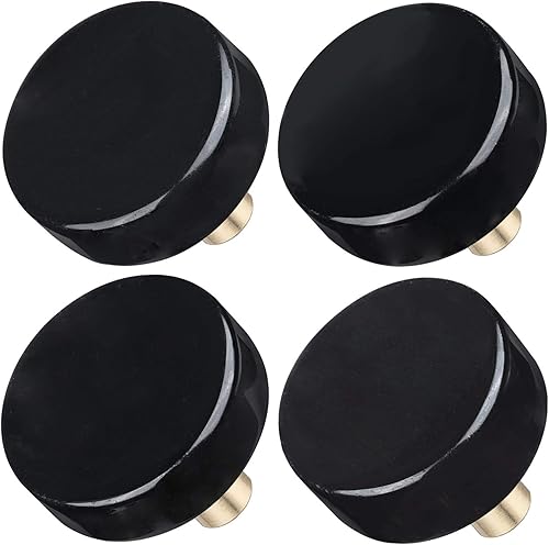 Miniatura 5 de Rockcloud Paquete de 2 pomos de piedra de obsidiana de cristal natural para cajones, tiradores de puerta de armario con tornillos, accesorios