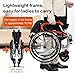 Ultra Lightweight Wheelchair for Adults (Only 24LB) - Portable Foldable Travel Wheelchair for Seniors, Self-Propelled Wheel Chairs, Manual Wheel Chair with Ergonomic Push Rim