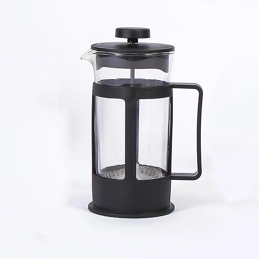Cheekee French Press Tea Coffee Maker ? 600 ml Borosilicate Glass & Stainless Steel Double Filter Brewer with Maximum Flavor Extraction, Durable Design and Easy Cleaning