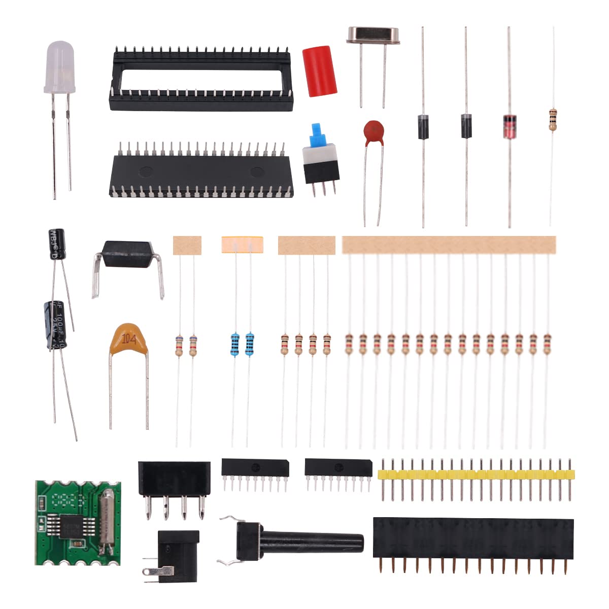 POFET Kits de Proyecto de Soldadura FM Kits de práctica de Soldadura de Radio Digital FM 87-108 MHz Kit de Ejercicio de Soldadura Receptor inalámbrico