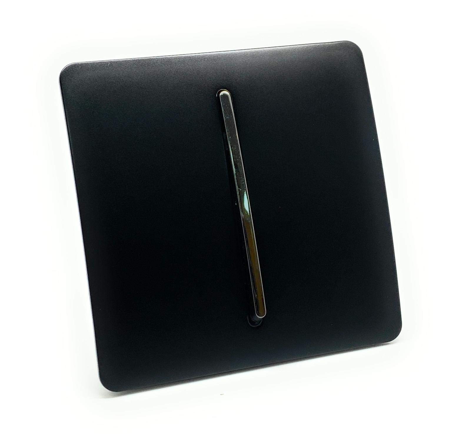 Trendi Modern Auto Retractive Door Bell Switch Matt Black Soft Touch - Art-DBSTB