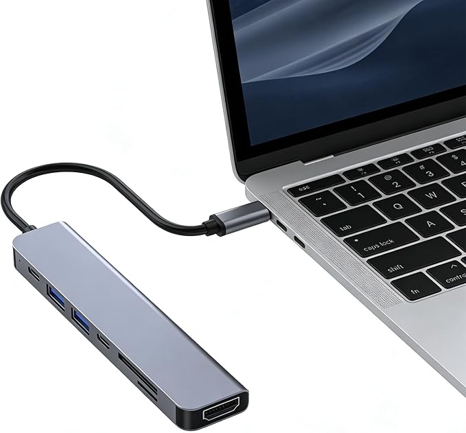 Adaptador USB C 7 en 1 con HDMI 4K y 100W miniatura 3