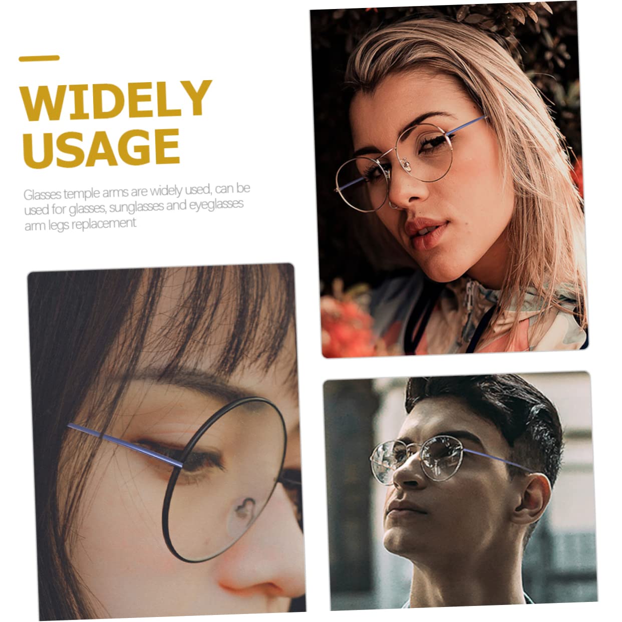 DOITOOL 10 Pares De Espectáculo Templo De Las Gafas De Sol Recambios De Gafas De Sol Anteojos Brazos Gafas Gafas De Brazos Lentes Piezas De Repuesto Hombres y Mujeres Metal