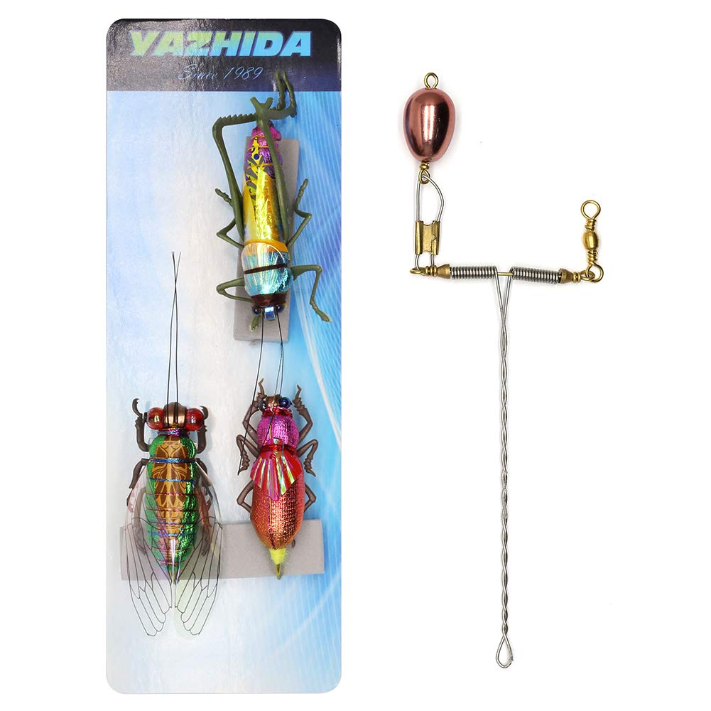 YZD Fly Fishing Realistic Dry Wet Nymph Trout Flies Steelyard Style Hand Tie Lures Kits 3pcs