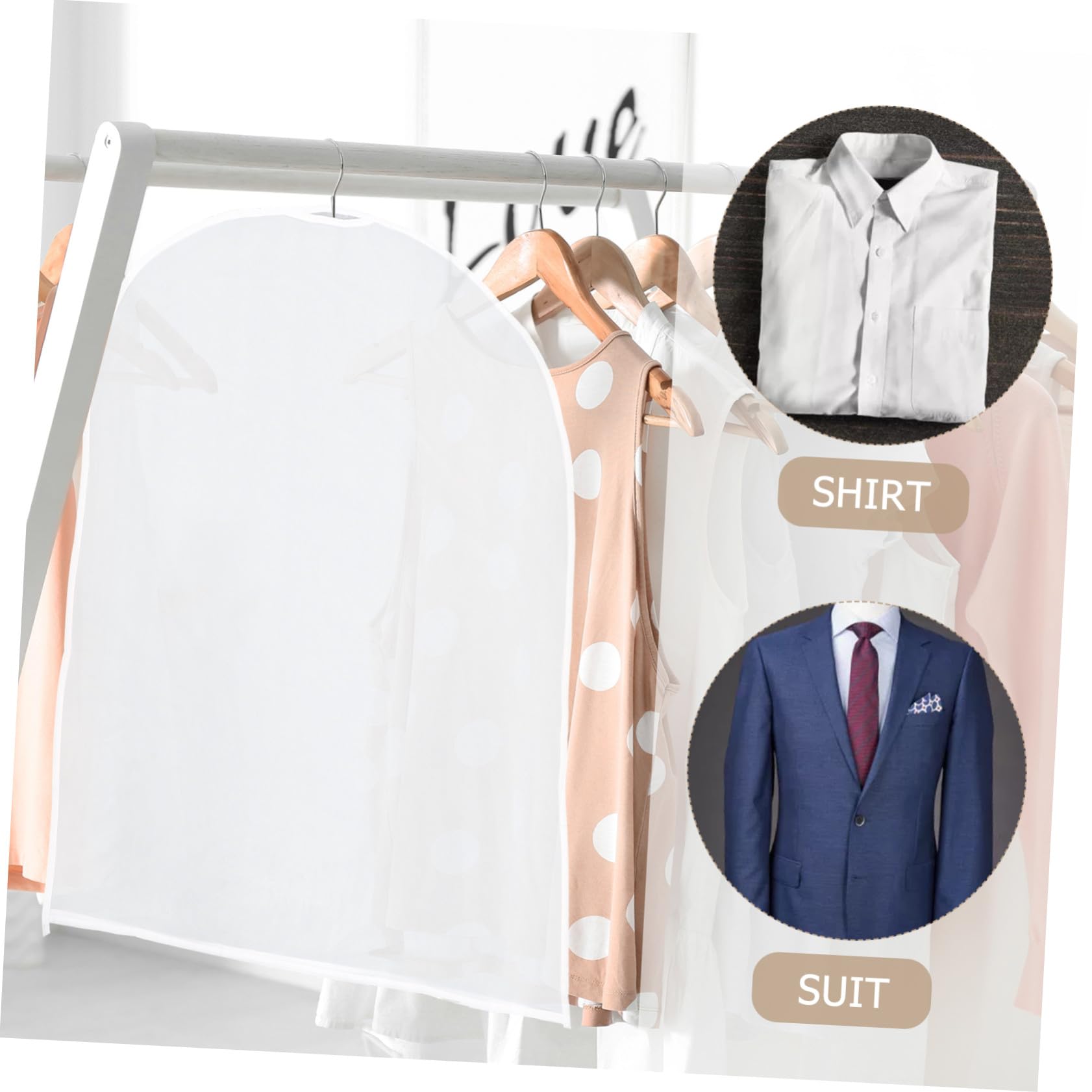10piezas Guardapolvo De Fundas Transparentes Para Guardarropa Para Colgar Ropa Casa Incluyendo Fundas Para Vestidos y Ropa De Armario