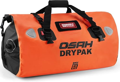 Waterproof Duffel Bag - Motorcycle Dry Bag Tail Bag with Large Storage Space, Waterproof Luggage Duffle Bags with Outer Mesh Zipper Pocket for