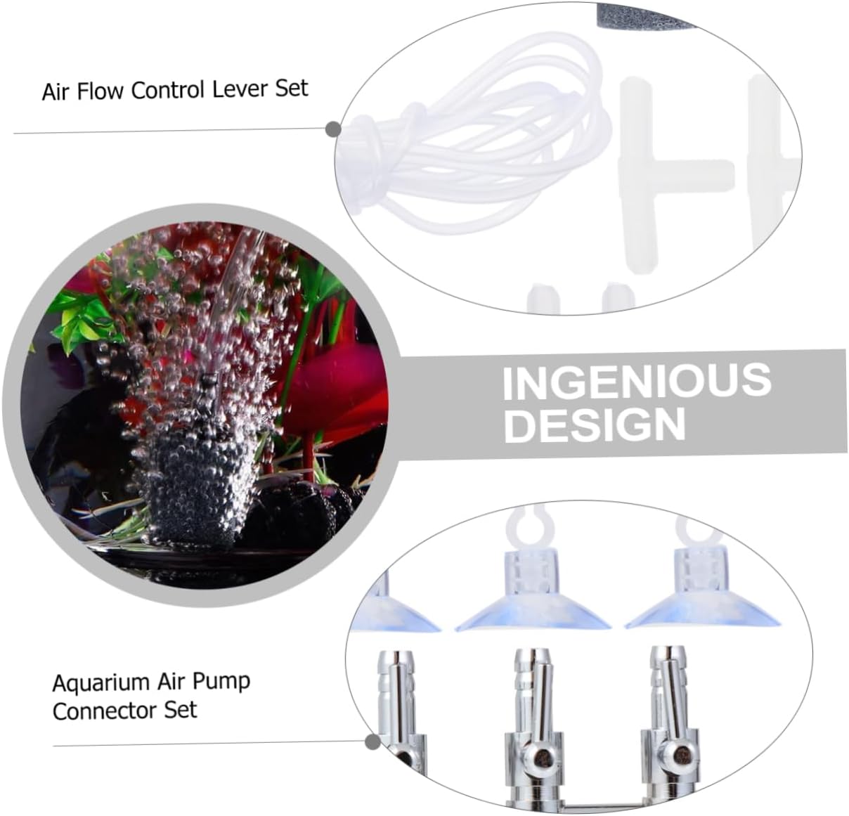 BESPORTBLE 16pcs Aquarium Air Pump Accessories Set Air Valve Connector Distributor Replacement Parts for Various Aquariums