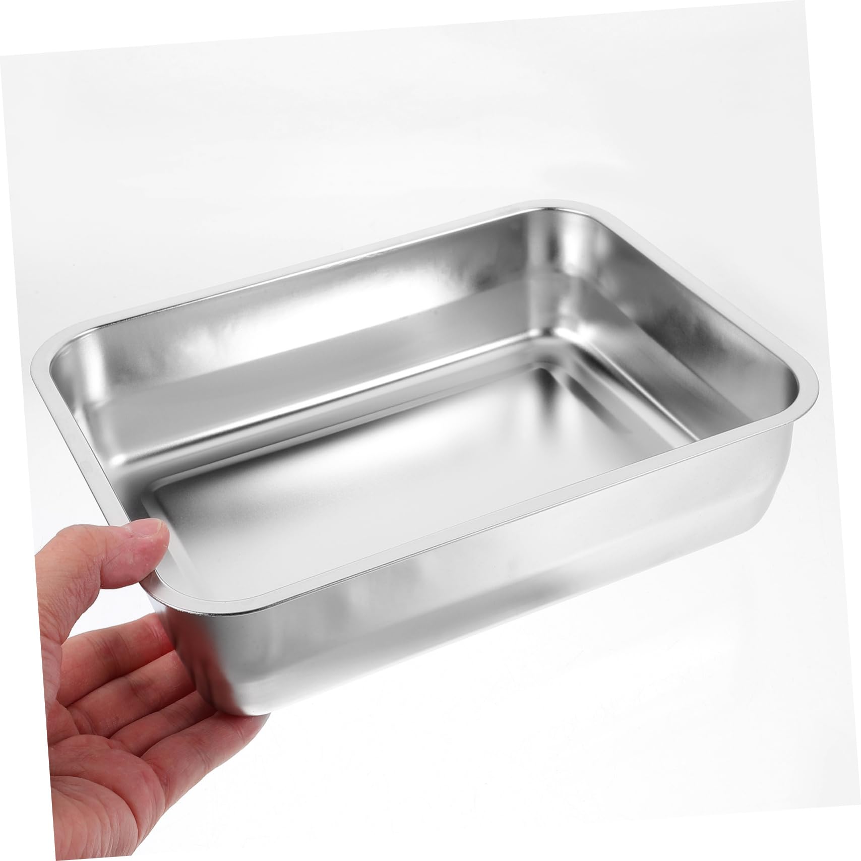 Alipis 4 Piezas Para Hornear Bandeja Plana Para Asar Bandeja De Frutas Platos Para Hornear Parrilla Sartén Para Hornos Sartenes De Acero Inoxidable Para Servir Frutas s De