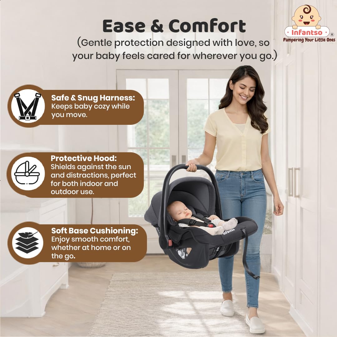 Infantso 4-in-1 Baby Carry Cot - Car Seat & Rocker -2
