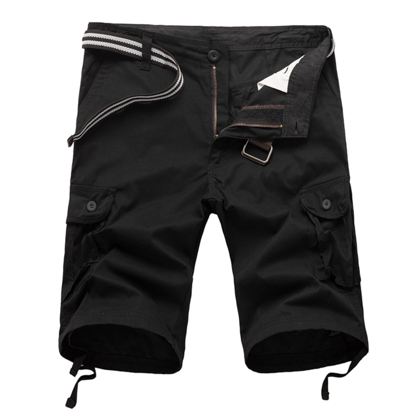 Mens 5" Cargo Shorts Cutton Twill Relaxed Fit Big and Tall Casual Workout Shorts Hiking Fishing Stretch Short Pants