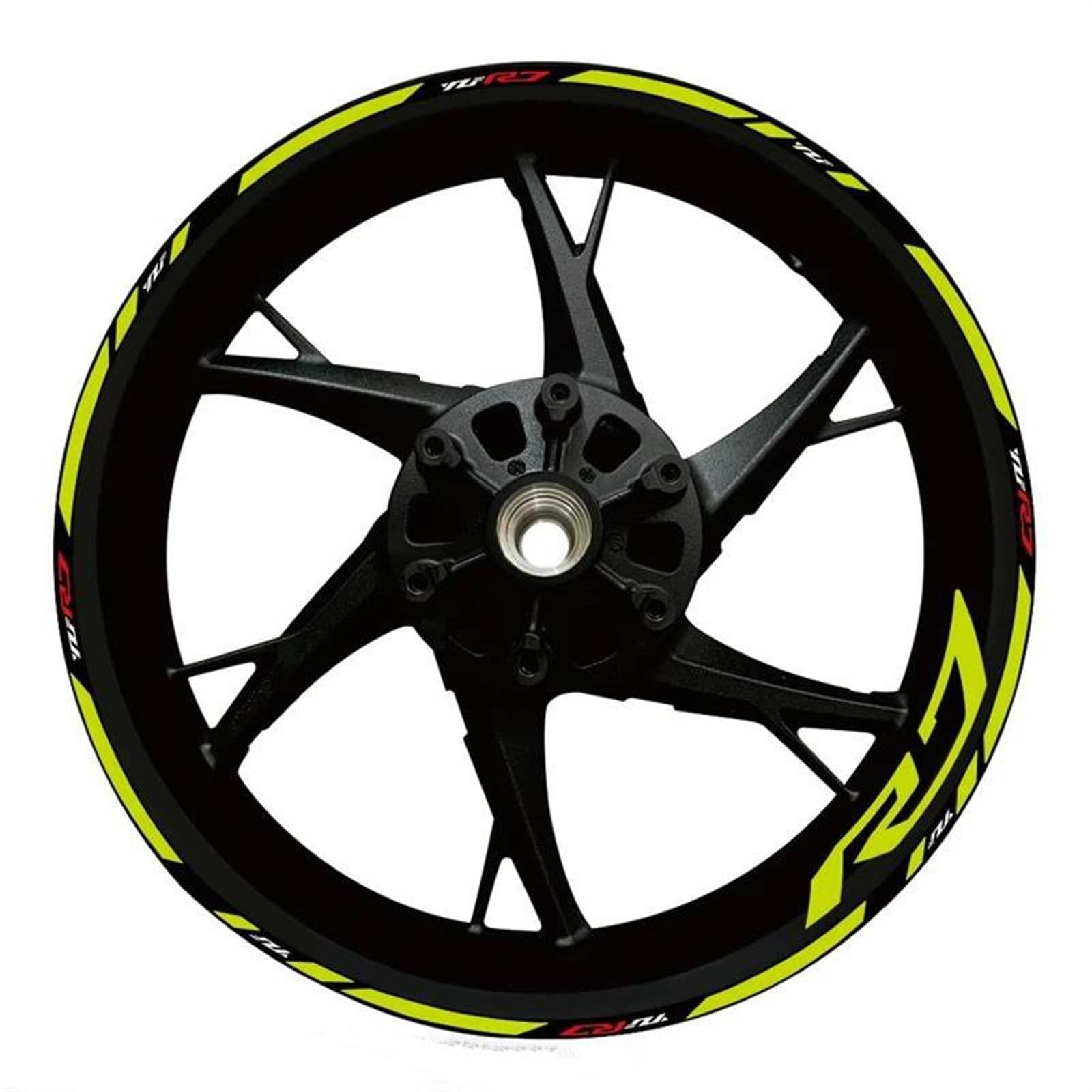 Stickers Motorcycle Wheel Stickers Night Reflective Decorative Rim for Yamaha YZFR7 YZF R7(Style 1)
