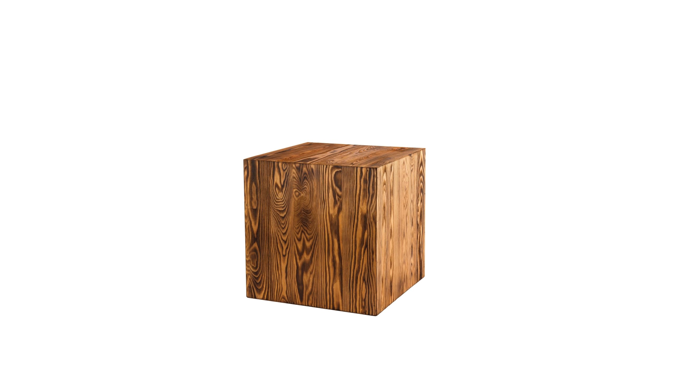 Colonna rustica, decorazione in tronco d’albero, colonna per fiori, design senza tempo, stabile e durevole, noce, 40x40x40 cm