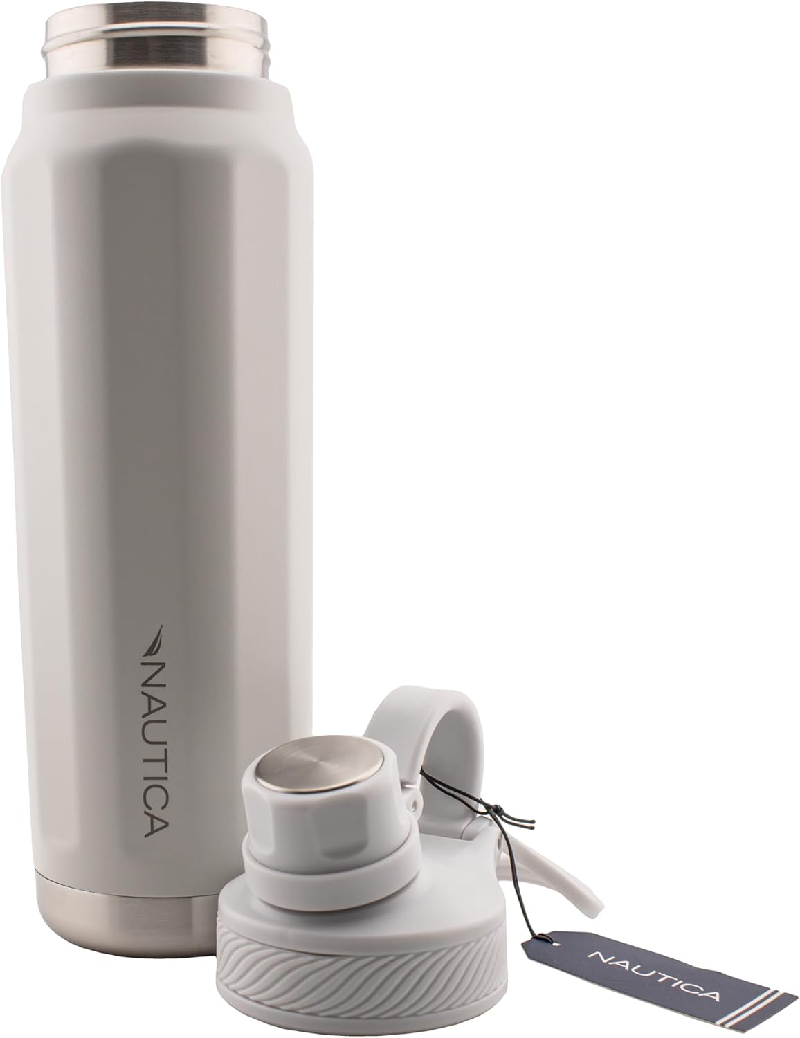Nautica 25 oz hydration flask Double-Wall Vacuum Insulated bottle Leak Proof & BPA Free (LIGHT GREY) - Image 3