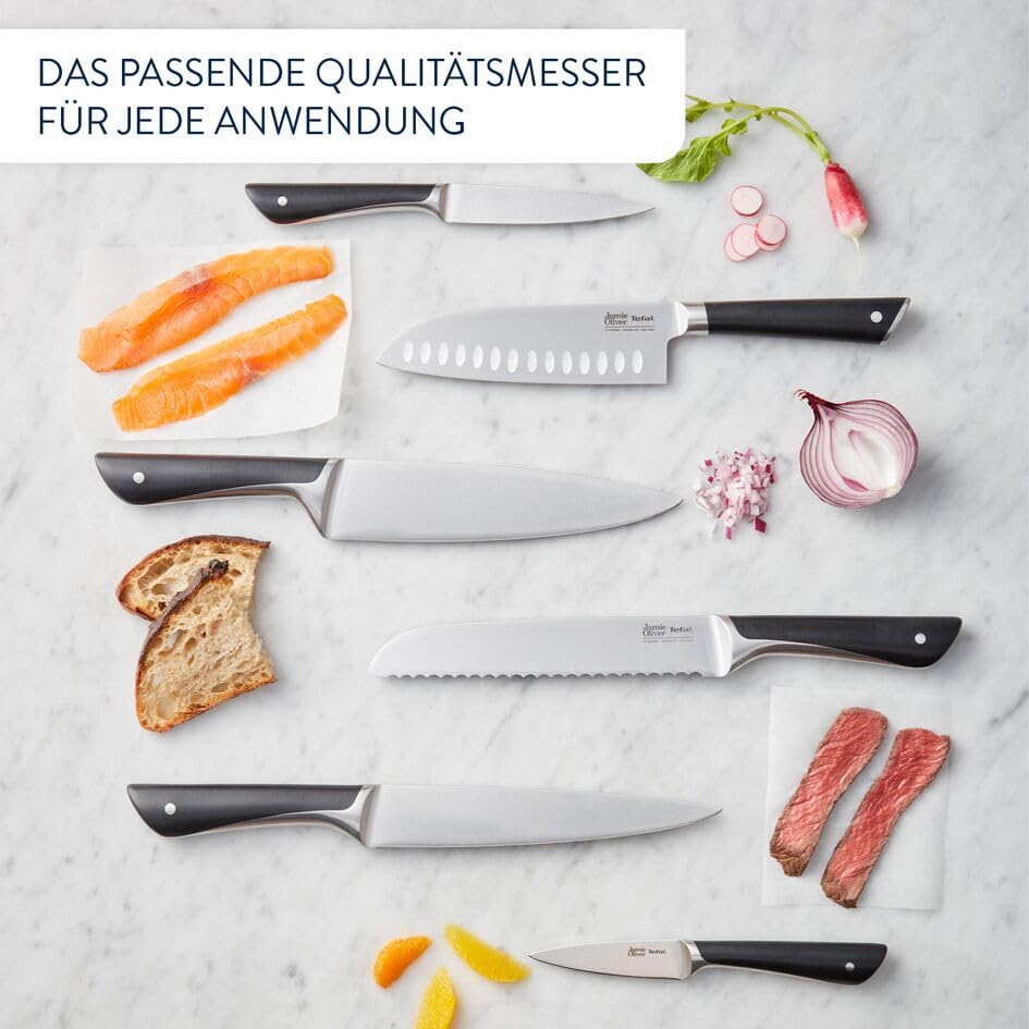 Tefal Jamie Oliver Fleisch-/Schinkenmesser 20 cm, hohe Schneideleistung, unverwechselbares Design… – Ansicht 4