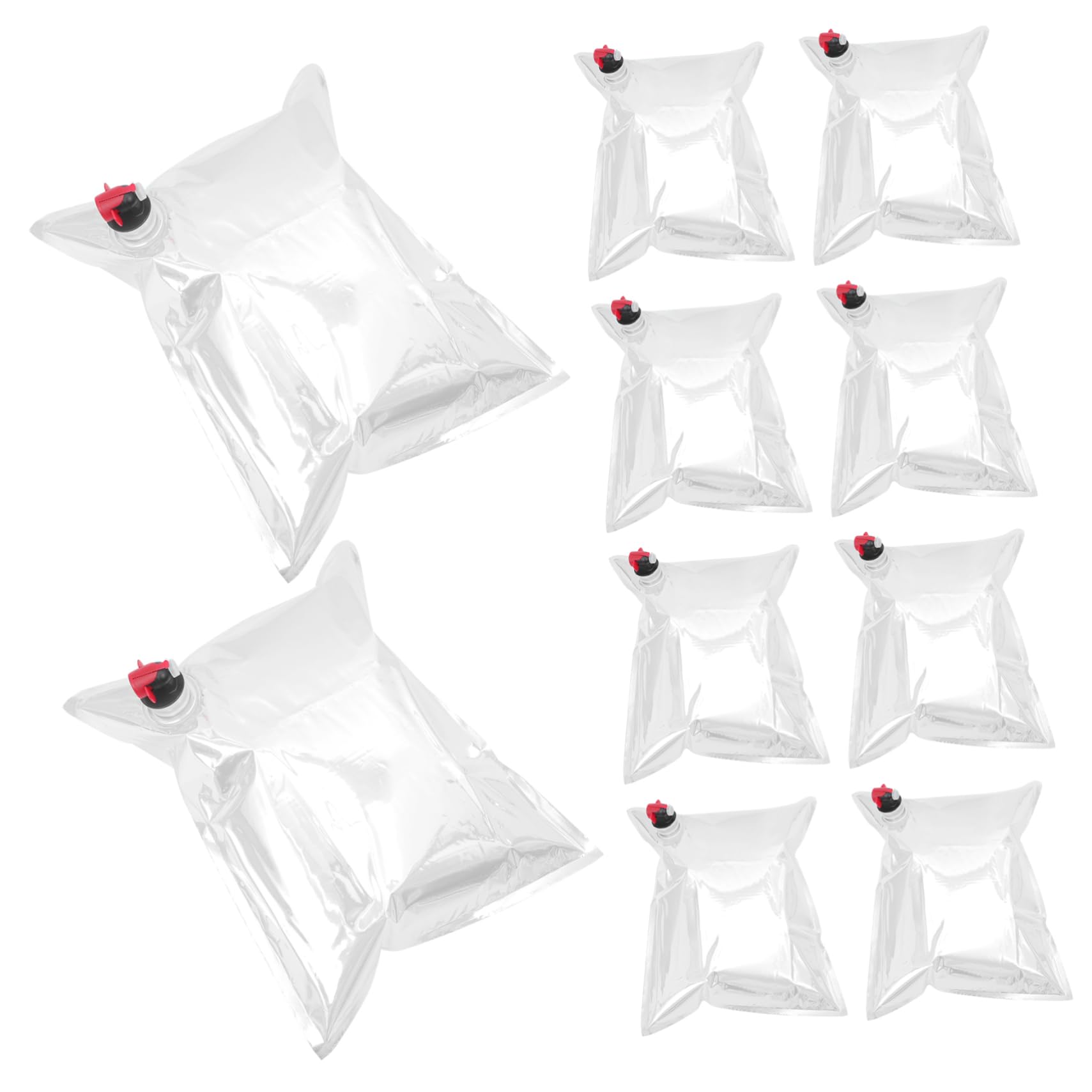 BESTYASH 10Pcs Refillable Wine Dispensing Pouches Portable Beverage Bags for Outdoor Activities Convenient and Drink Storage for Picnics and Camping