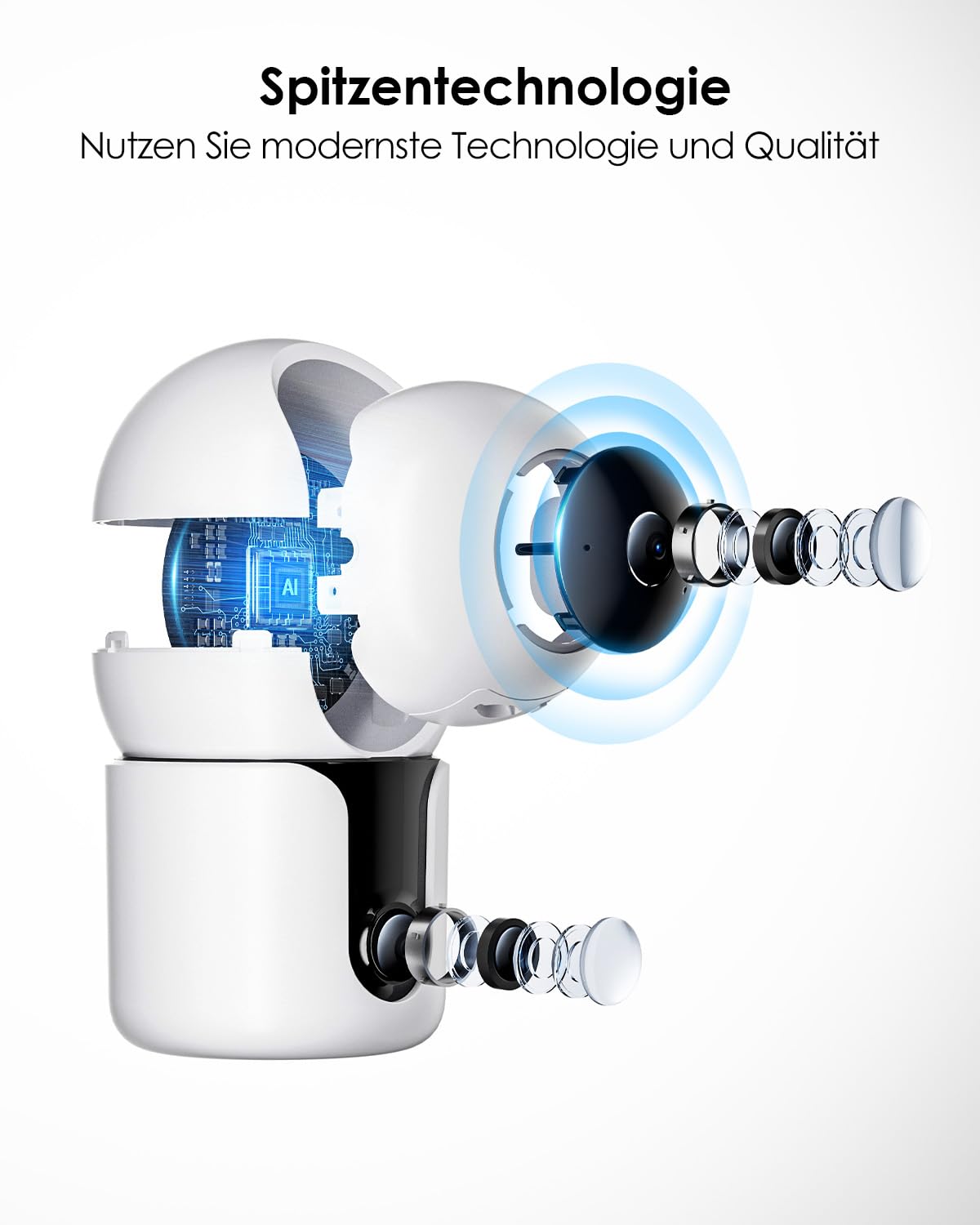 Webcam Monitoria 2.4/5GHz Dual Lens 360° Audio - Dettaglio