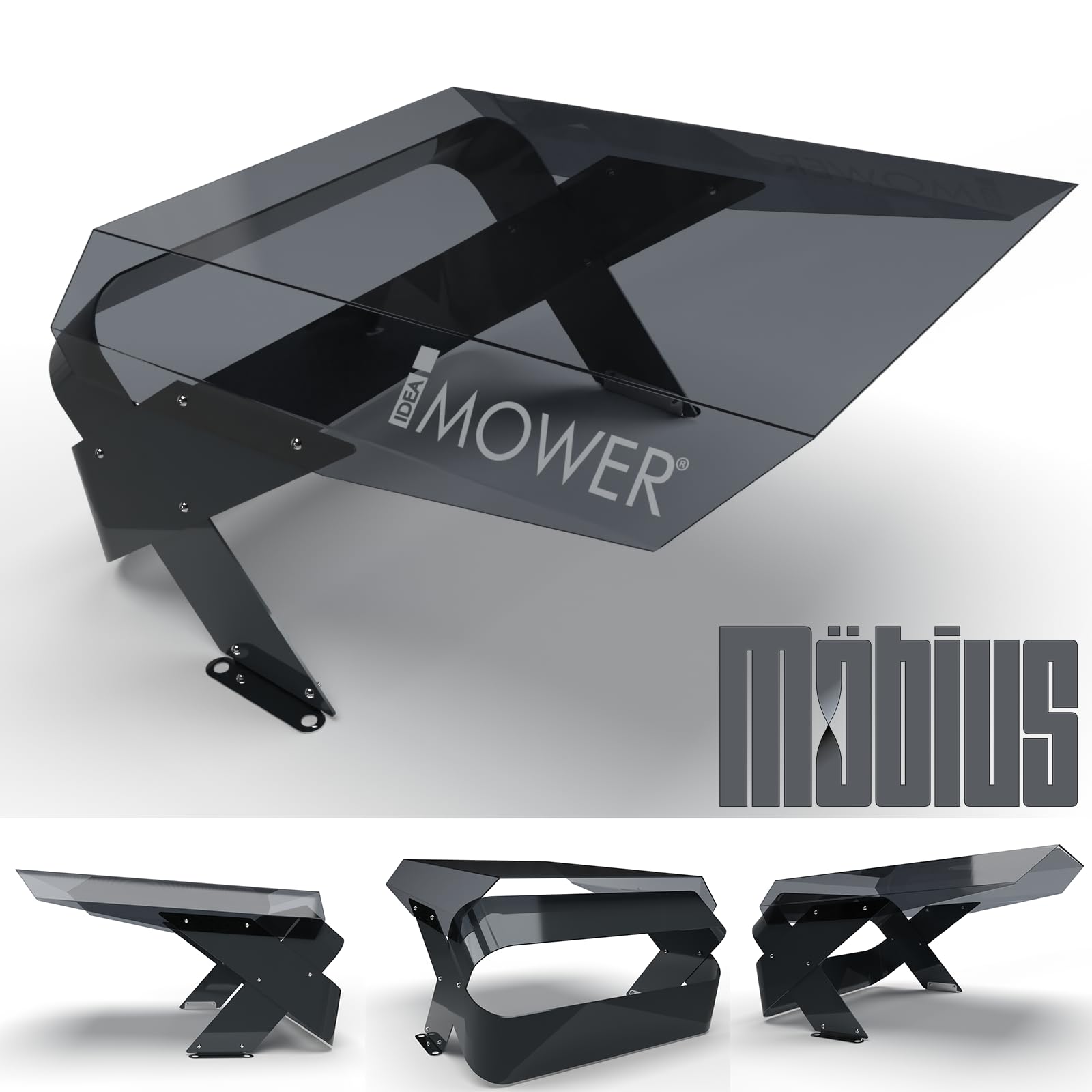Idea Mower garage per robot tagliaerba Mobius compatibile con Navimow i 105e, i 108e, copertura trasparente in policarbonato UV, alluminio composito e acciaio inox