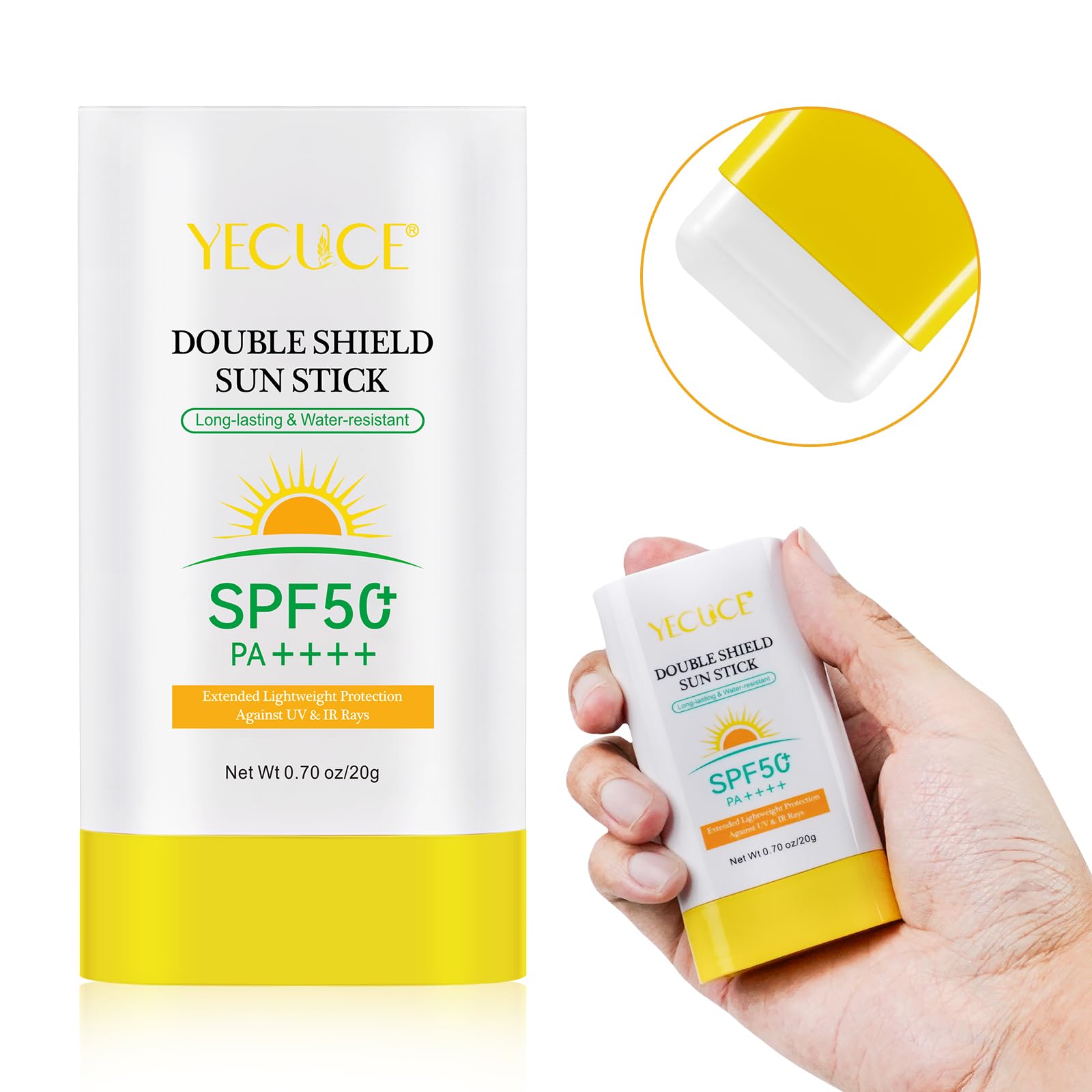 Sun Stick Spf 50+, Solid State Sunscreen Stick, 20G Double Shield Sun Stick - Image 2