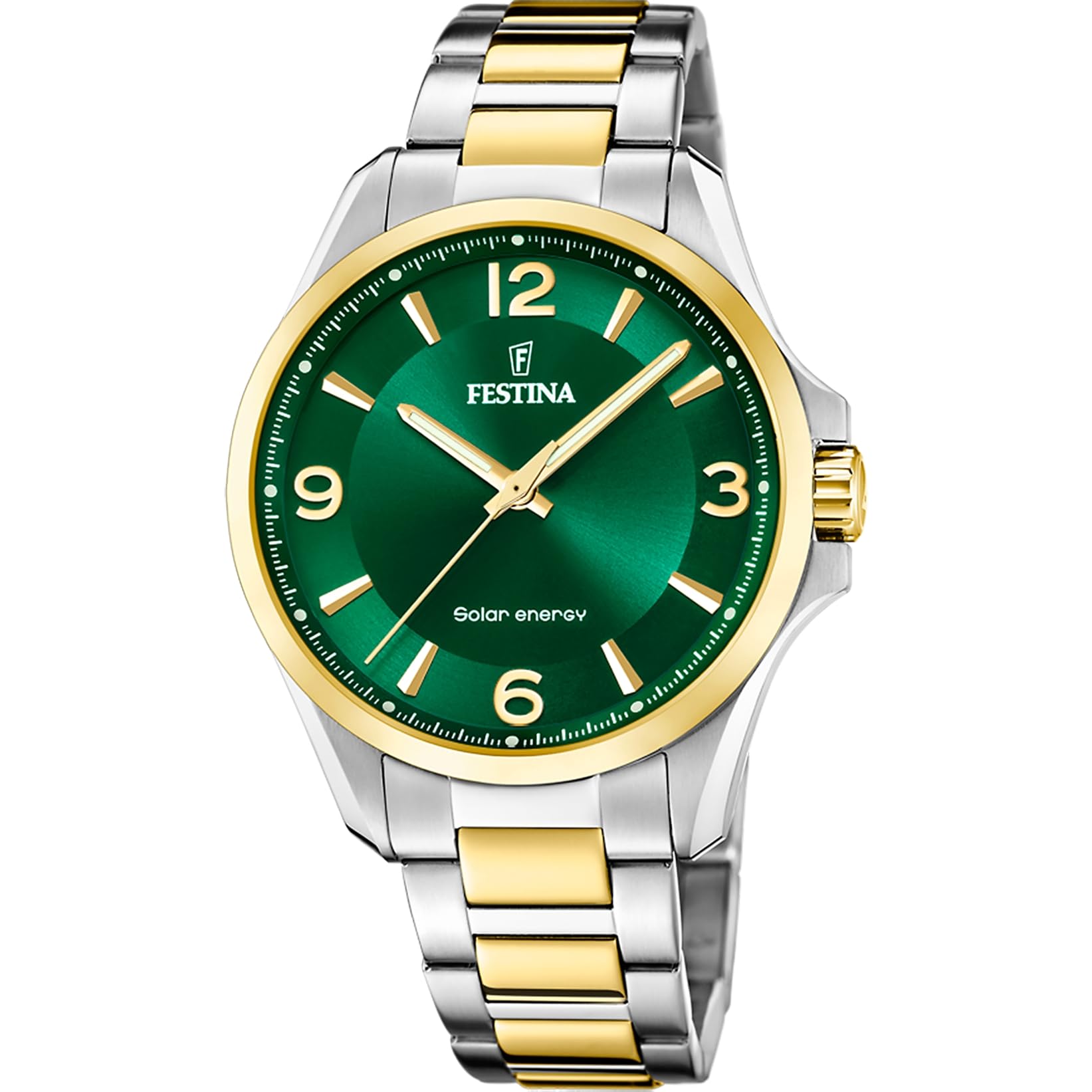 Festina Orologio Uomo Solar in Acciaio Inossidabile 316l Multicolore | Vetro Minerale ad Alta Resistenza, Impermeabile 5 ATM F20657/3 Solar Energy