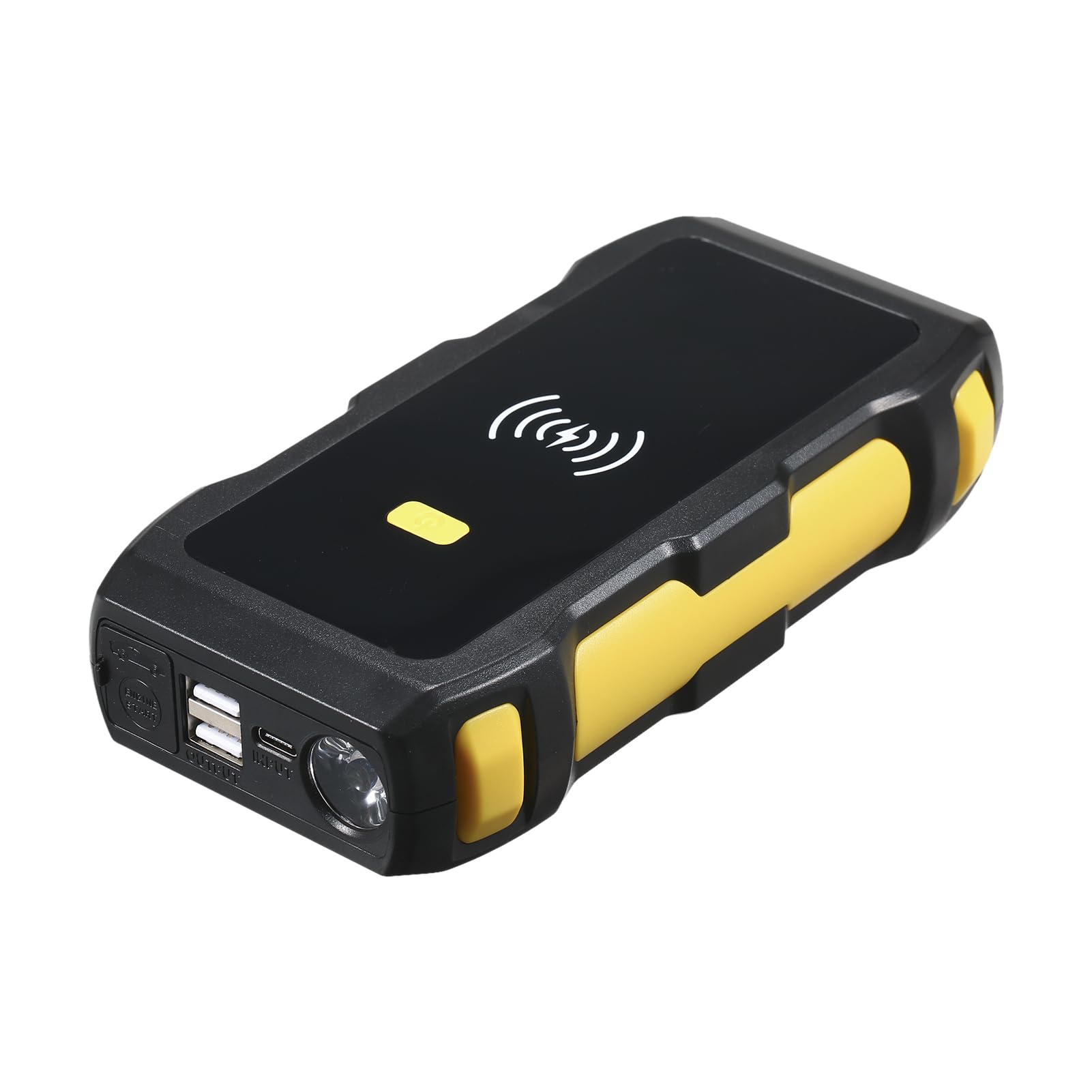 Irfora Duża moc, urządzenie rozruchowe i powerbank, duża pojemność, szczyt 1200 A, 12 V, przenośny rozrusznik akumulatora samochodowego z oświetleniem LED/ochrona bezpieczeństwa USB do szybkiego