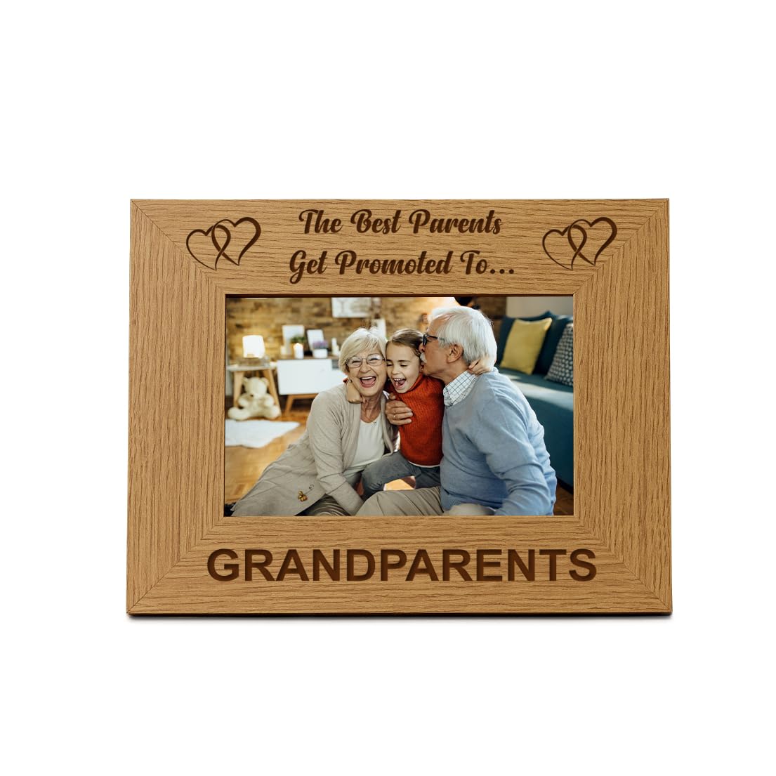 Ukgiftstoreonline Best Parents Promoted To Grandparents Wooden Photo Frame Gift (4 X 6 Inch)