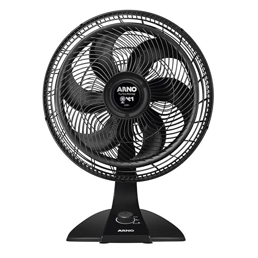 Ventilador 2 em 1, Mesa ou Parede, Arno, Turbo Force, 40cm, VF42, 127V, Preto