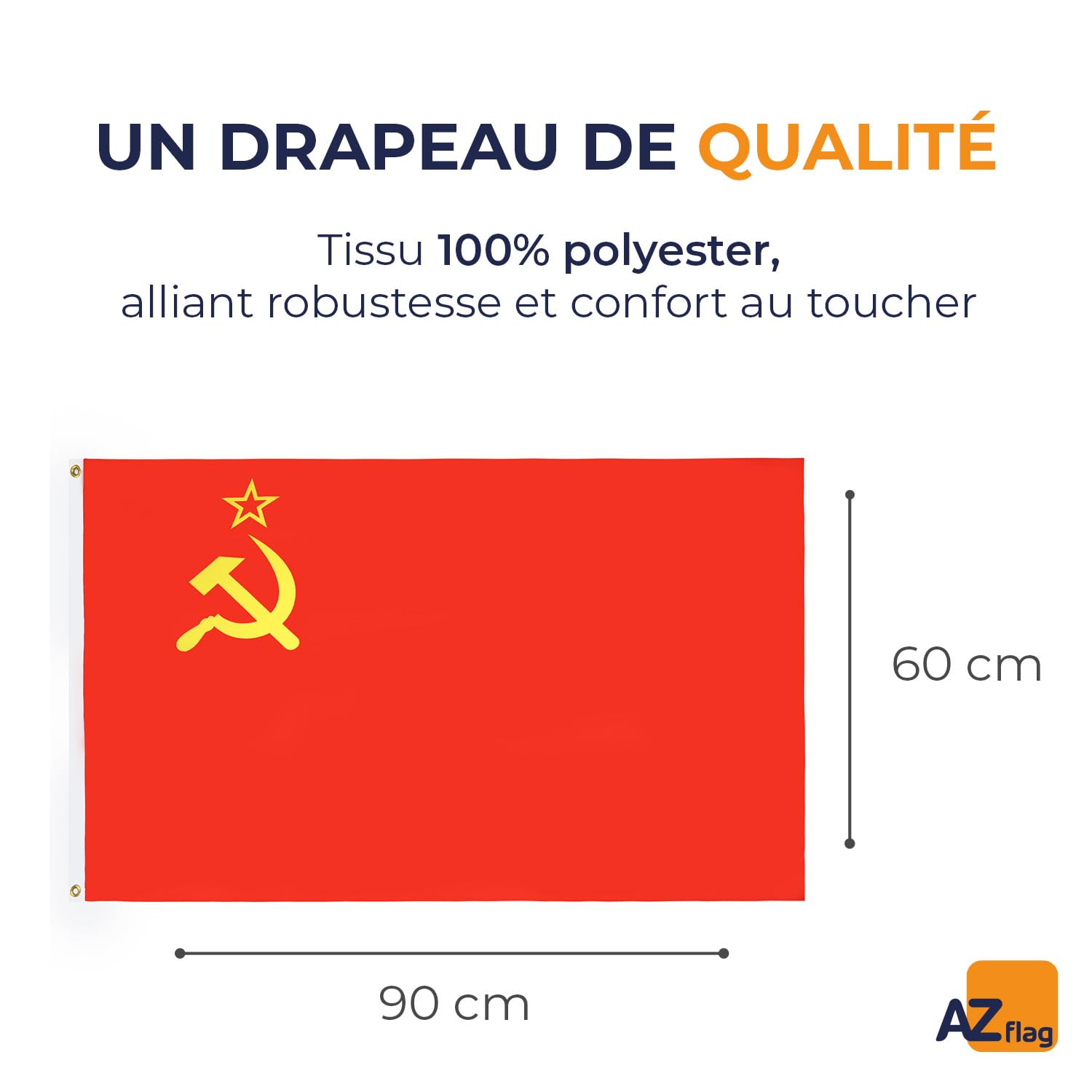 Sticker Rond Drapeau communiste URSS de la Russie