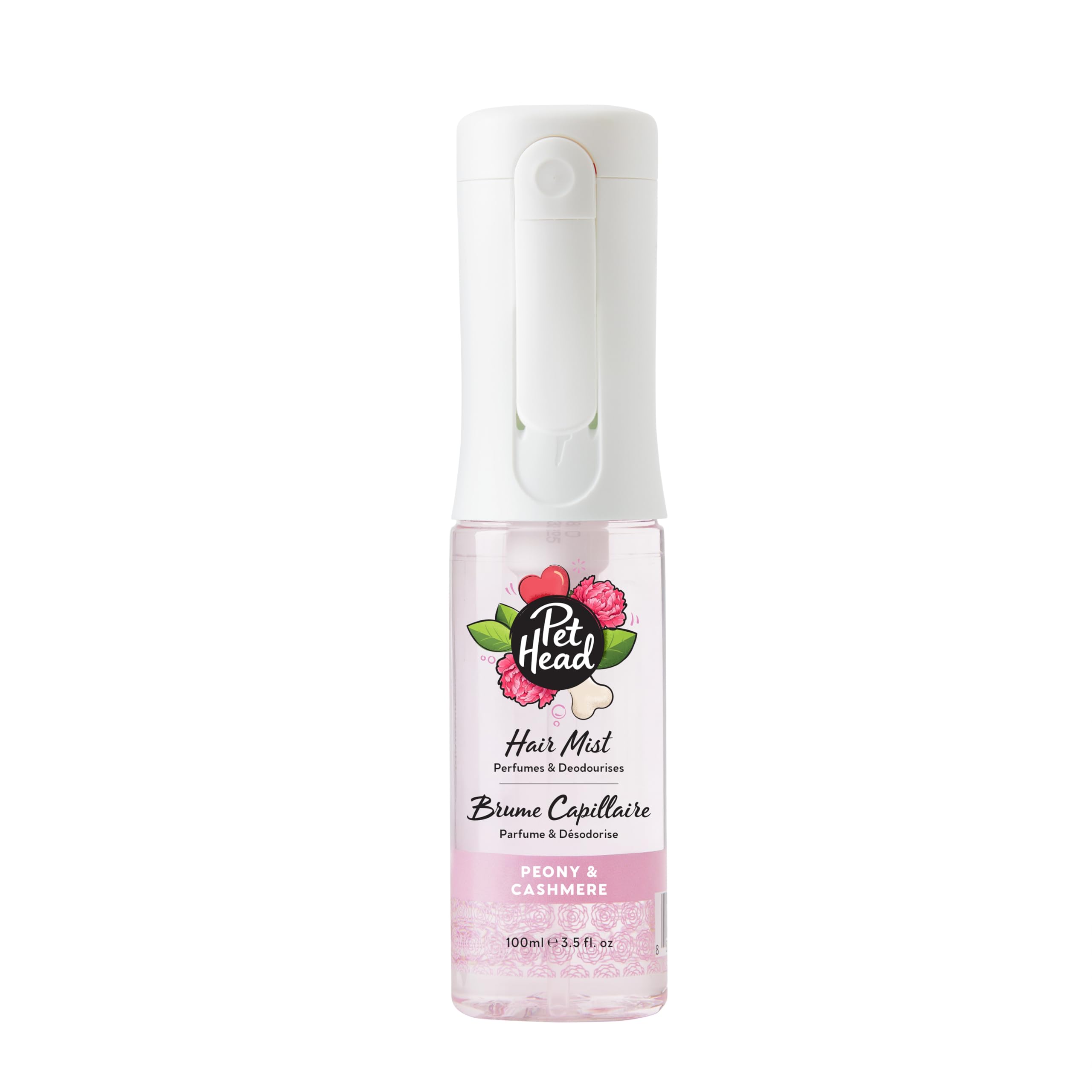 Pet Head Dog Hair Mist | Peony & Cashmere Fragrance | Perfumes and Deodorises | Long-Lasting & Alcohol-Free Formula | Dog Deodorant Spray for Smelly Dogs | 100 ml
