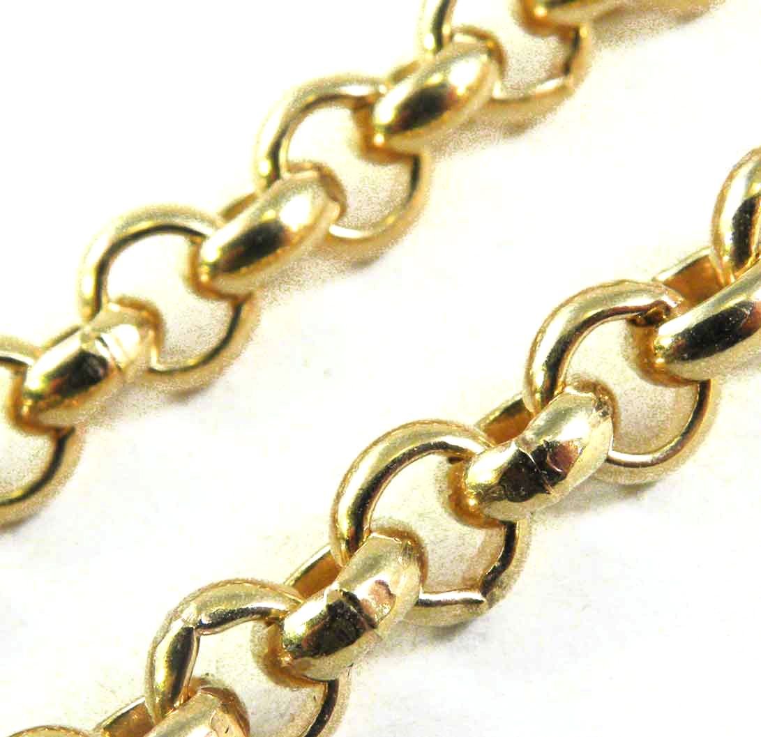 Erbskette vergoldet oder Gold Doublé 4 mm Länge wählbar Halskette Goldkette Herren-Kette Anhängerkette Damen Geschenk Schmuck ab Fabrik Italien tendenze