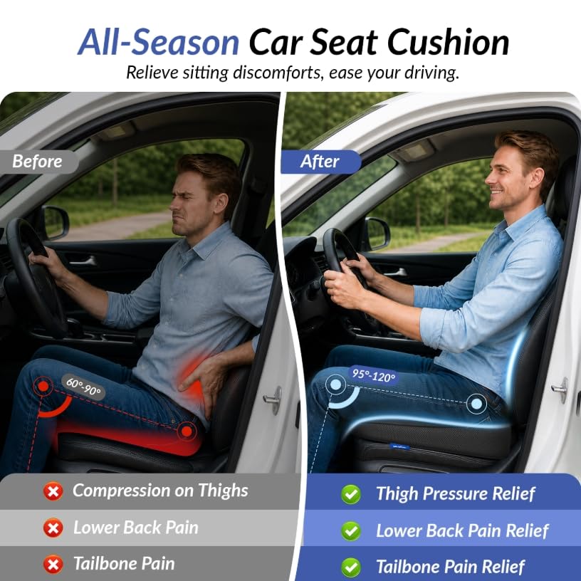 ZIKEE Breathable Wedge Car Cushion