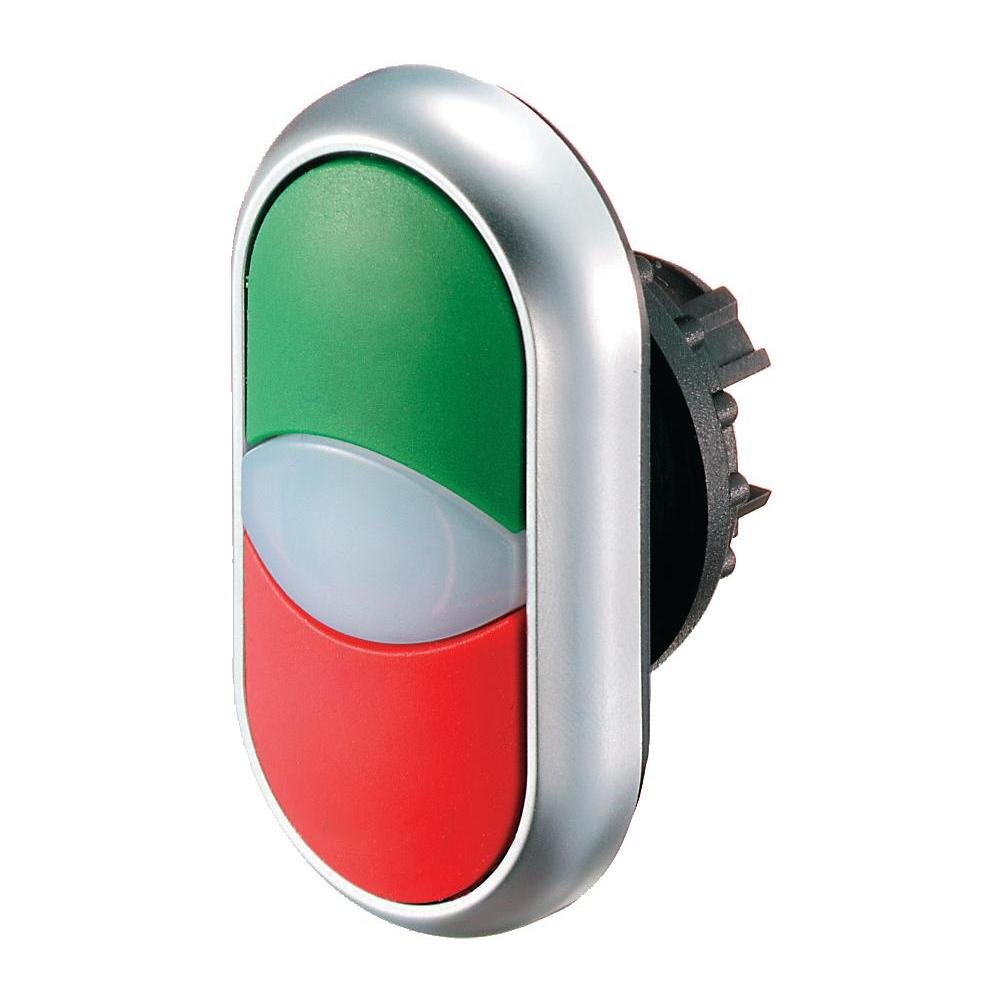 Eaton 216706 Double Push Button with Light Sensor I/White/Black 0