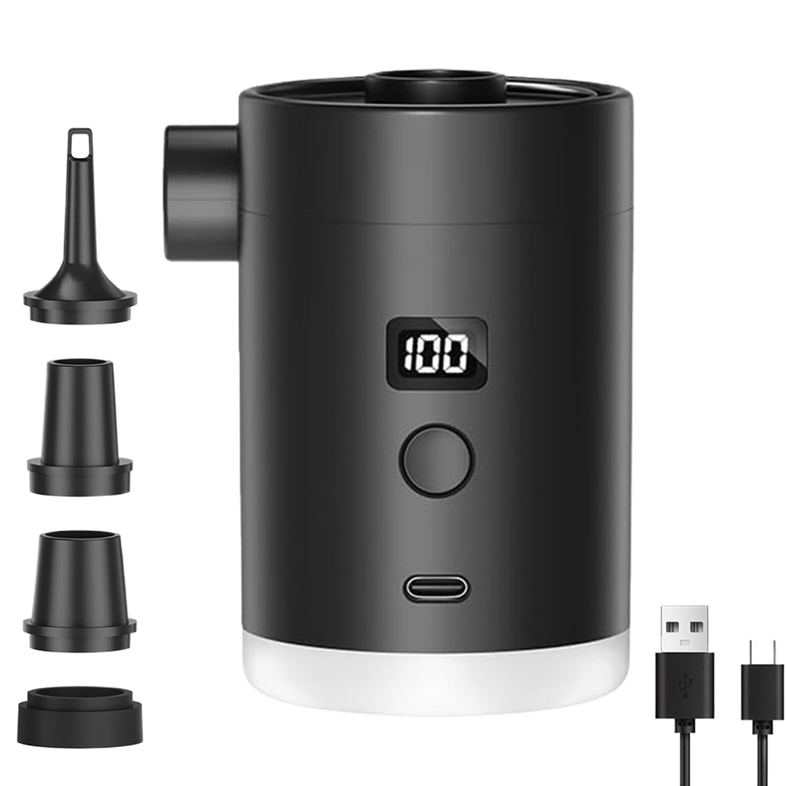 Bomba eléctrica para inflables, pantalla LED inalámbrica, inflador portátil