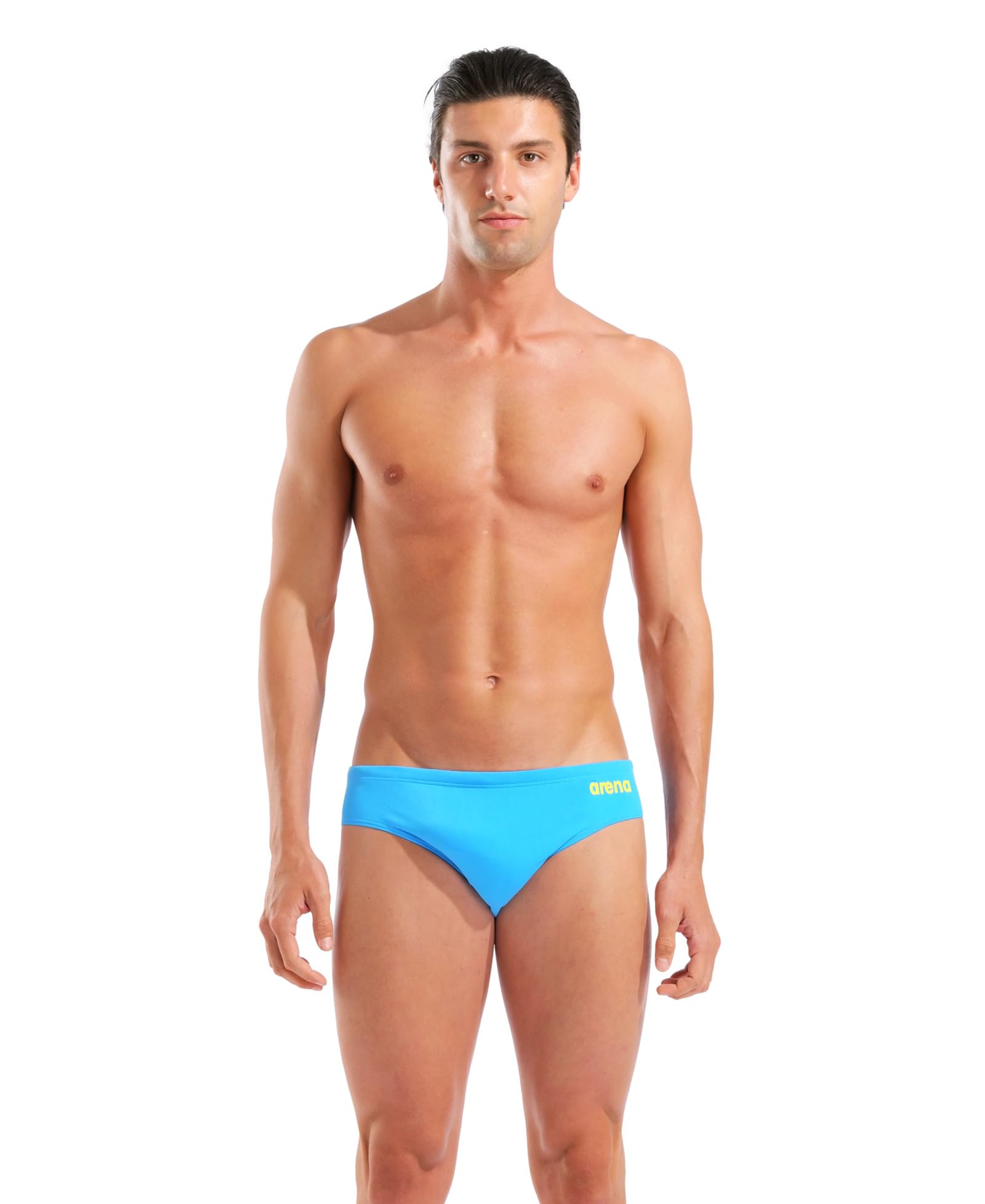 Arena Men's Team Solid Swim Brief MaxLife Athletic Swimwear Professional Swimsuit Bathing Suit