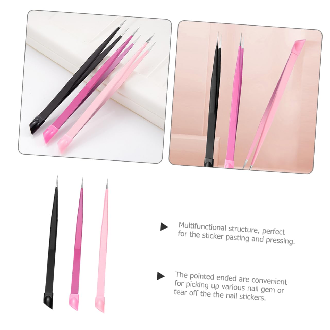 VALICLUD 5 set Pinze Multiuso Ms Per Donna Sopracciglia Bellezza Unghie Pinzette Artigianali Da Donna Pinzette A Punta Pinzette Per Fusione Di Perline Pinzette Per Ciglia 3 pezzi*5