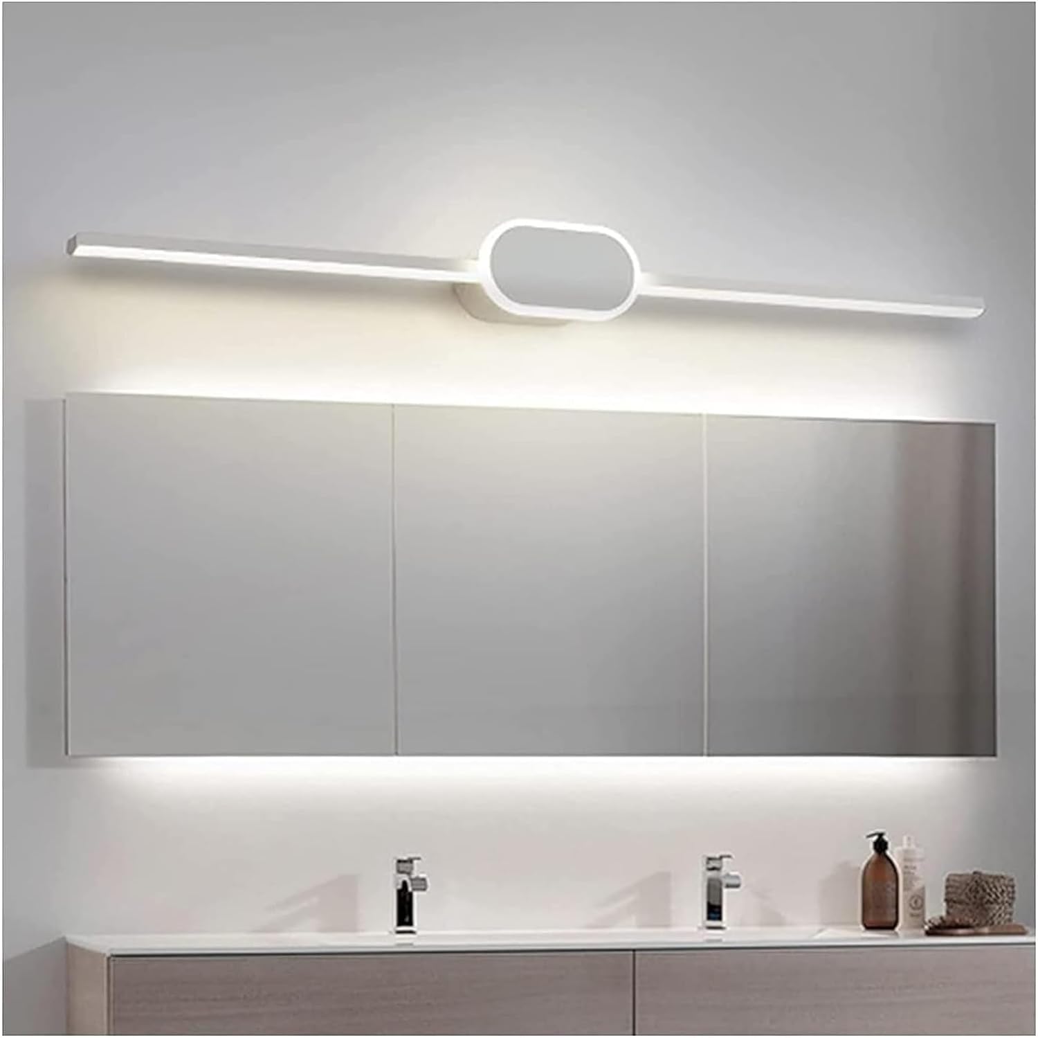 HHRLCH Lámpara de pared Luz de espejo Espejo Luces delanteras Atmósfera de lujo Ahorro de energía Tocador Vanidad Mural Armario Luz nocturna blanca