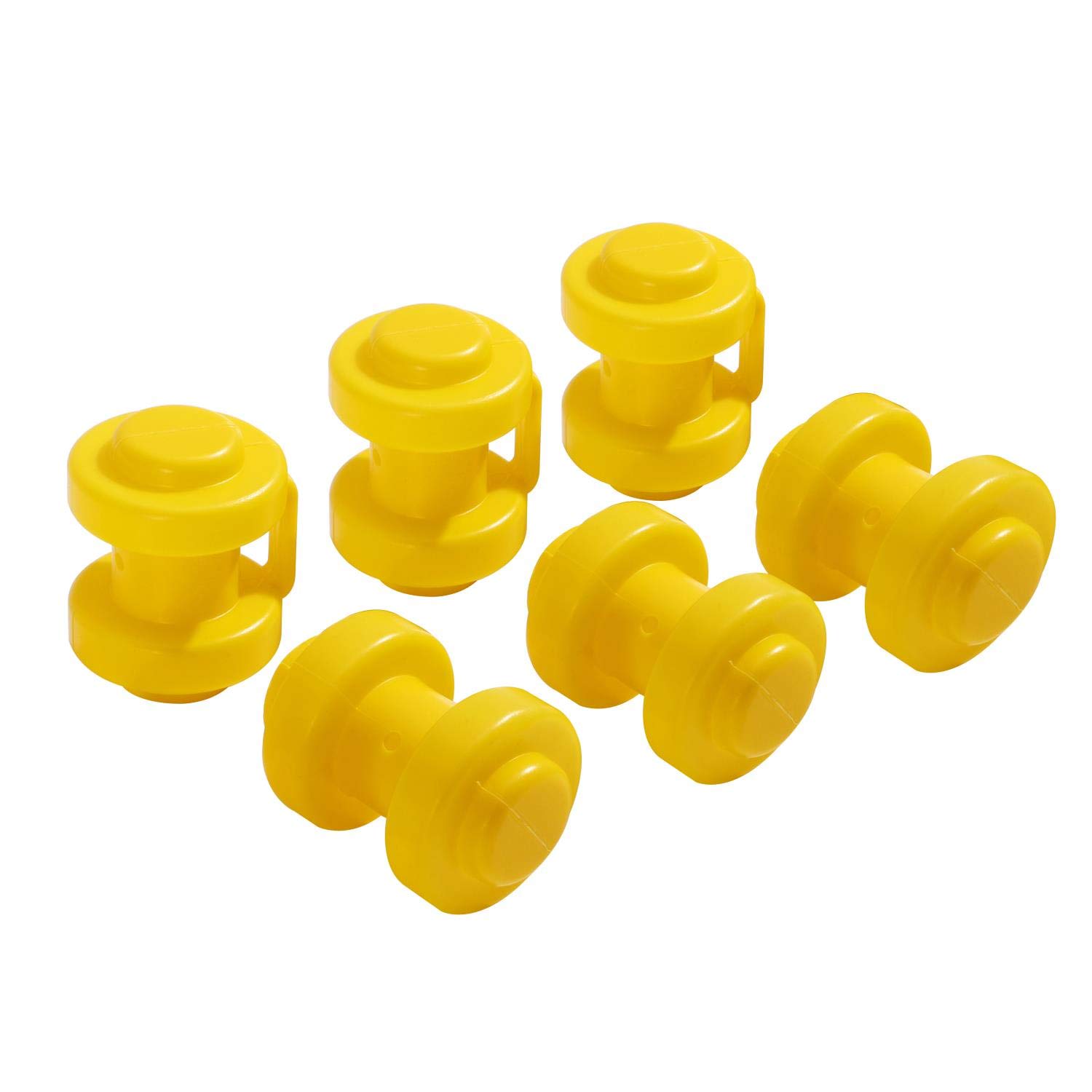 ZIZILAND 2.75" Height Trampoline Enclosure Pole Cap for Net Hook, 6 Pieces, Yellow