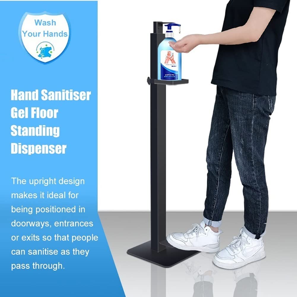Dispenser di disinfettante per Le Mani in Piedi, Stazione di Supporto per Gel di Sapone per Le Mani autoportante per casa, Negozi, scuole, Aree pubbliche, Supporto per disinfettant
