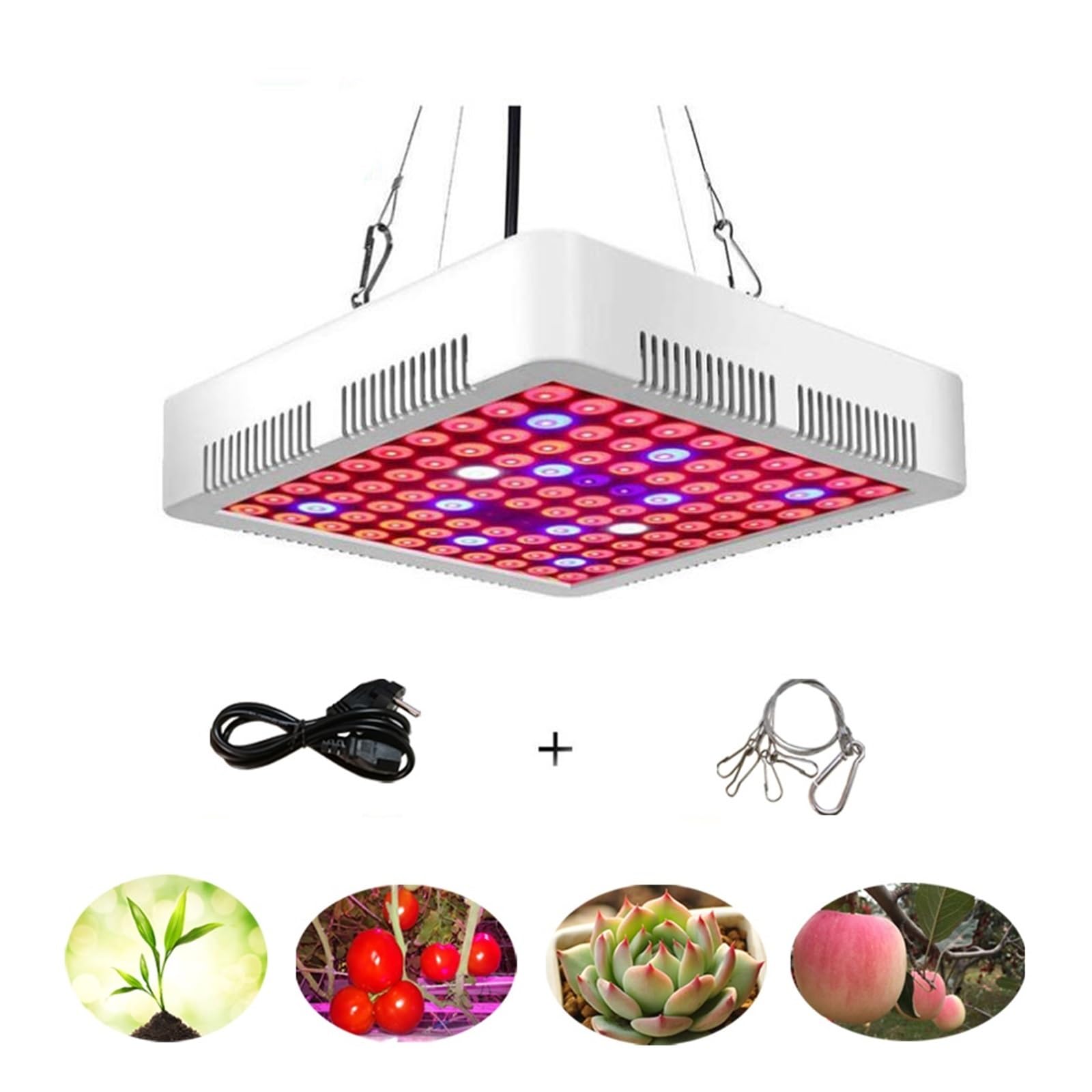 Lampada for coltivazione di piante a LED a spettro completo da 300 W for lampada fito serra for piantine VEG fiori interni,Raffreddamento silenzioso