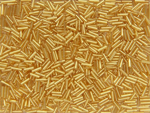 SACHET DE 21G ENVIRON 600 PERLES DE ROCAILLES TUBES ENVIRON 6 A 8 mm COULEUR DORÉ - LIVRAISON GRATUITE - CREATION PERLES Cover
