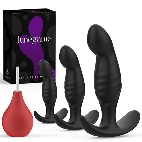 4PCS Anal Plug Adult Sex Toys, Silicone Butt Plug Set for Beginners, Advanced Users, Anal Dildo Training Kit Sex Toys for Man, Women and Couple with Flared Base Prostate Toys