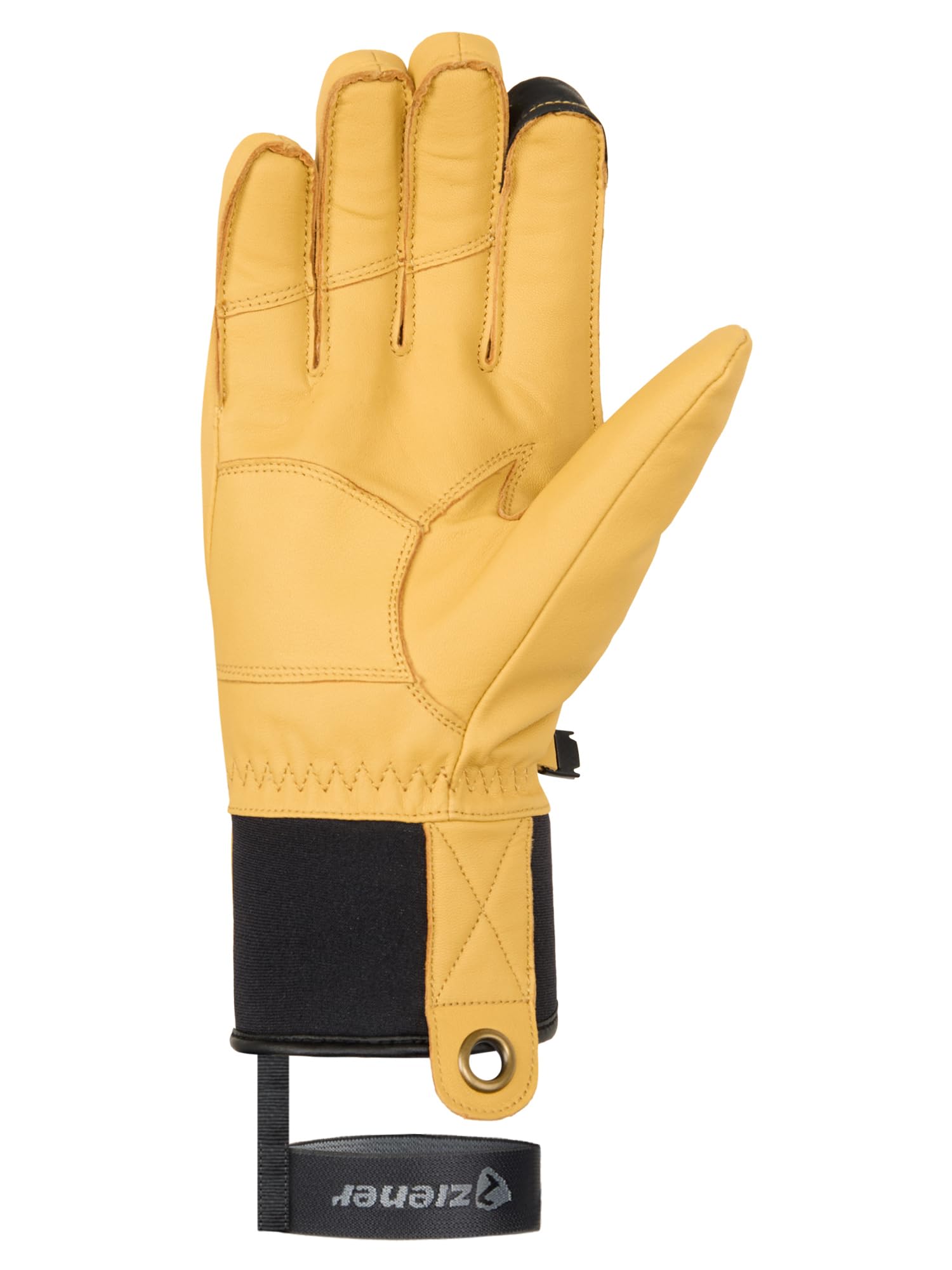 Ziener Guanti da sci GISMON-Z da uomo/sport invernali | Primaloft, pelle, touch, tan, 10
