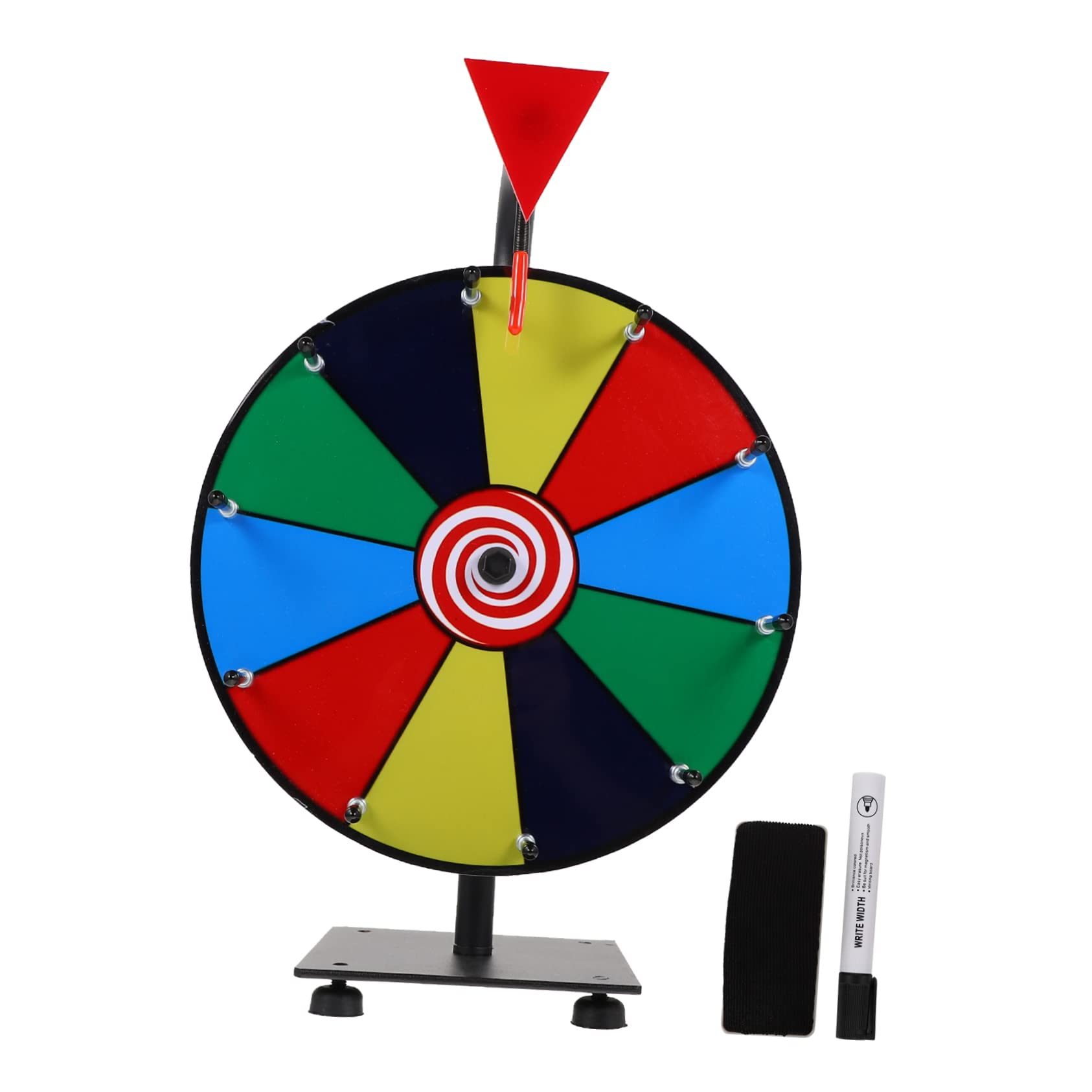 Yardwe 1Set Funny Erasable Prize Wheel Portable Tabletop Dry Erase Surface for Games Parties and Events with Color Slots