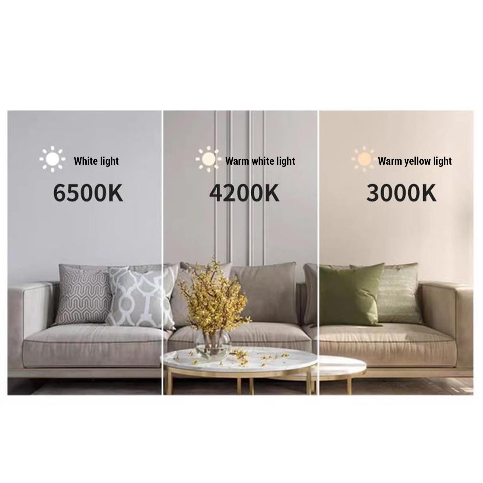 5.3-calowy Wentylator Sufitowy z LED, 3 Kolor Temperatury, 15W, Okrągły Zestaw Modernizacji, Przyciemnianie, Idealny do Restrofitu