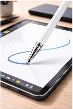 Genel Cerc Najma Tecno Spark 10c ile Uyumlu Dokunmatik Stylus Kalem Disk Uçlu Hassas Beyaz Tablet Telefon Çizim Kalemi, TB317879